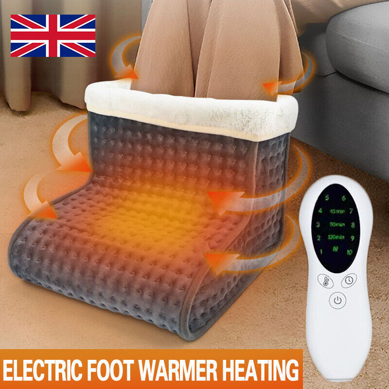 Electric Foot Warmer Heated Feet Slipper Therapeutic Pain Relief Washable Winter
