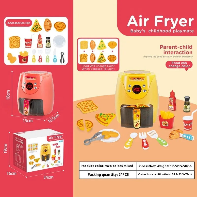 Air Fryer Simulation Kitchenware Kitchen Food Color Changeable Play House - Bellarte Enchanté Air Fryer Simulation Kitchenware Kitchen Food Color Changeable Play House