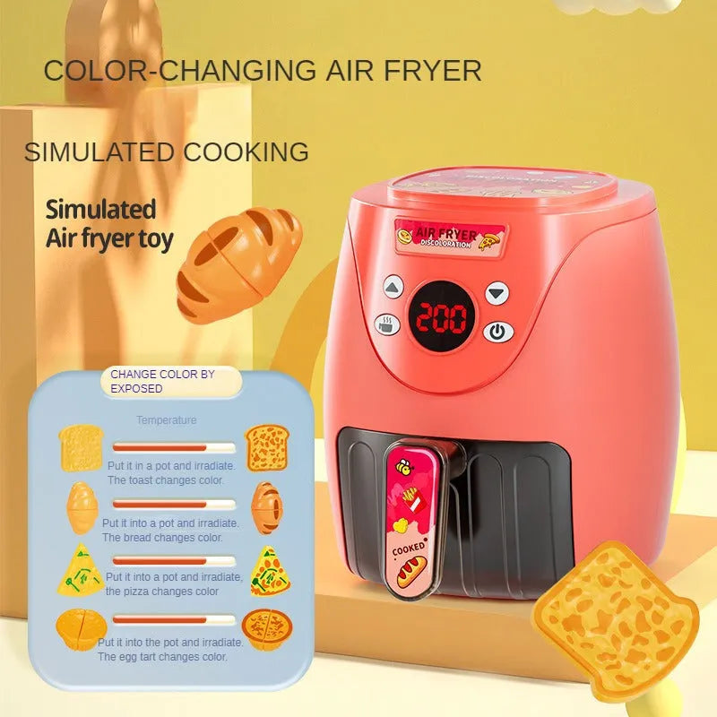 Air Fryer Simulation Kitchenware Kitchen Food Color Changeable Play House - Bellarte Enchanté Air Fryer Simulation Kitchenware Kitchen Food Color Changeable Play House