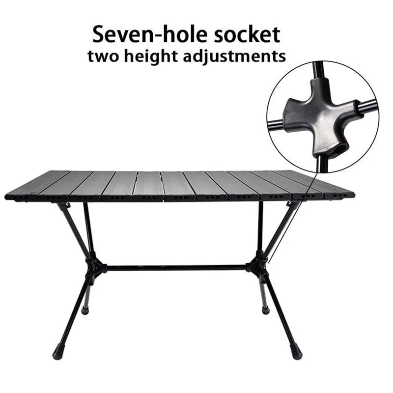 Aluminum Alloy Camping Folding Table Outdoor Lightweight Picnic BBQ Table Portable Beach Party Desk - Bellarte Enchanté Aluminum Alloy Camping Folding Table Outdoor Lightweight Picnic BBQ Table Portable Beach Party Desk