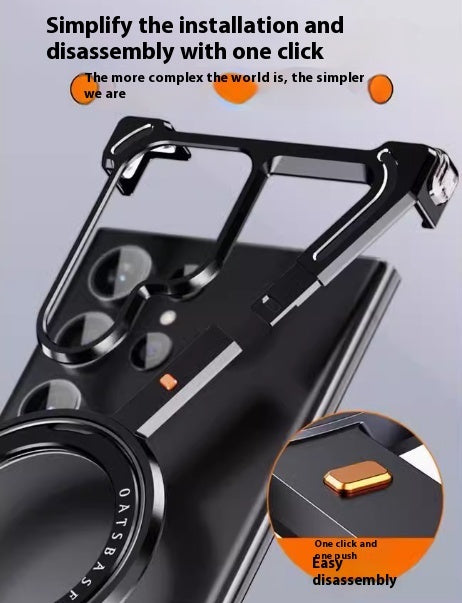 Aluminum Alloy Frameless Heat Dissipation Phone Case Special-shaped Skeleton Magnetic Bracket - Bellarte Enchanté Aluminum Alloy Frameless Heat Dissipation Phone Case Special-shaped Skeleton Magnetic Bracket