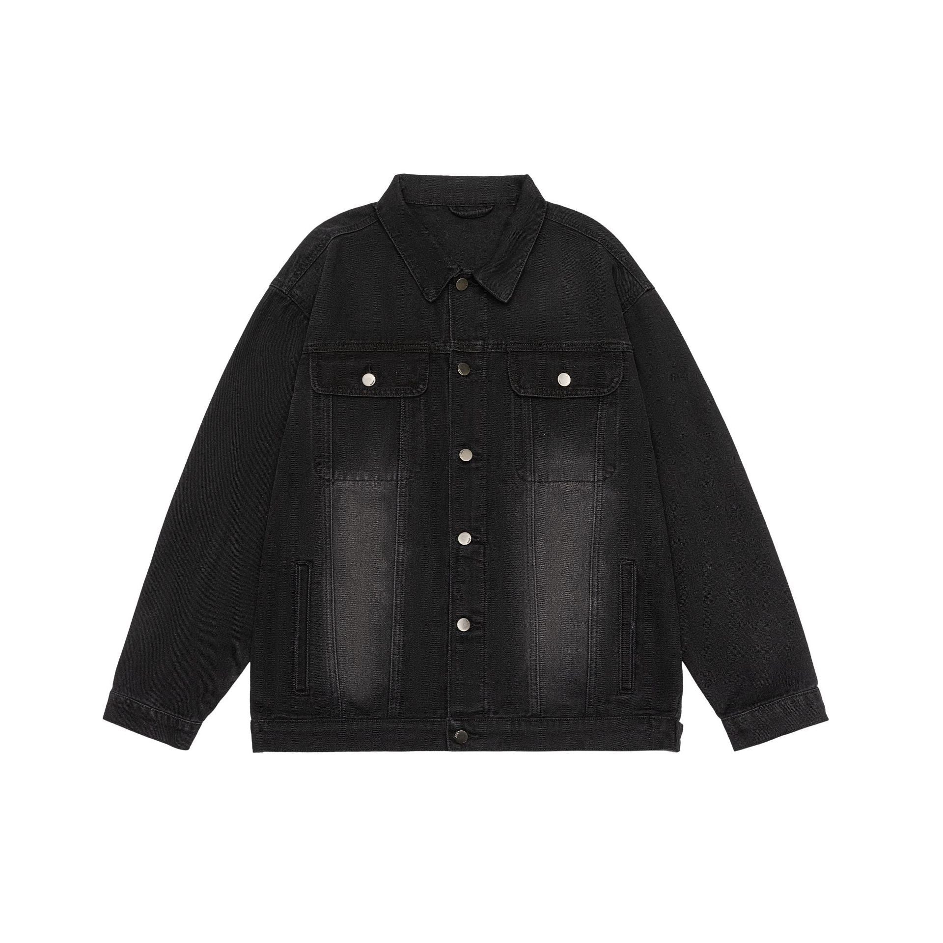 American Retro Washed Denim Jacket Fall And Winter Lapels Jacket - Bellarte Enchanté American Retro Washed Denim Jacket Fall And Winter Lapels Jacket