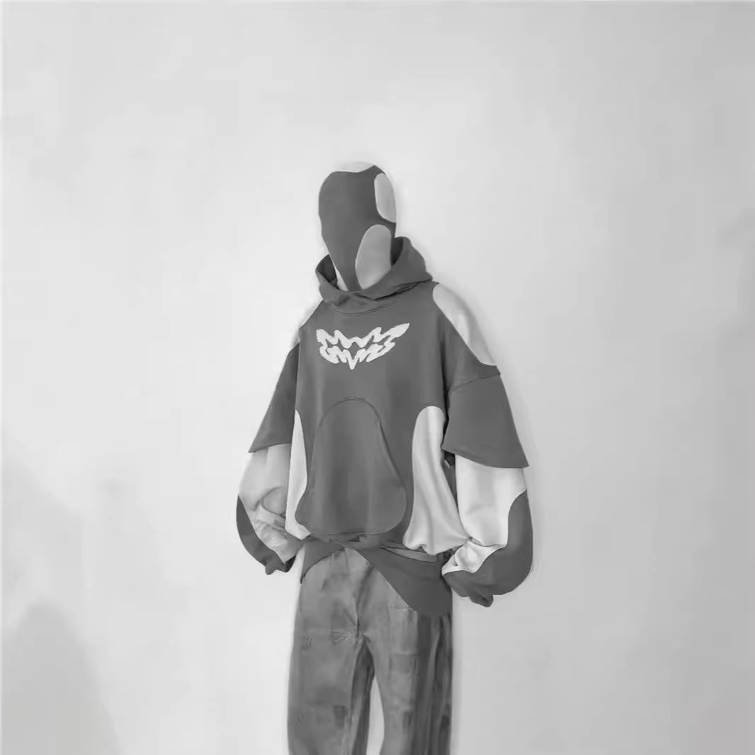 American Style Y2g Retro Contrast Color Street Trend Hoodie - Bellarte Enchanté American Style Y2g Retro Contrast Color Street Trend Hoodie