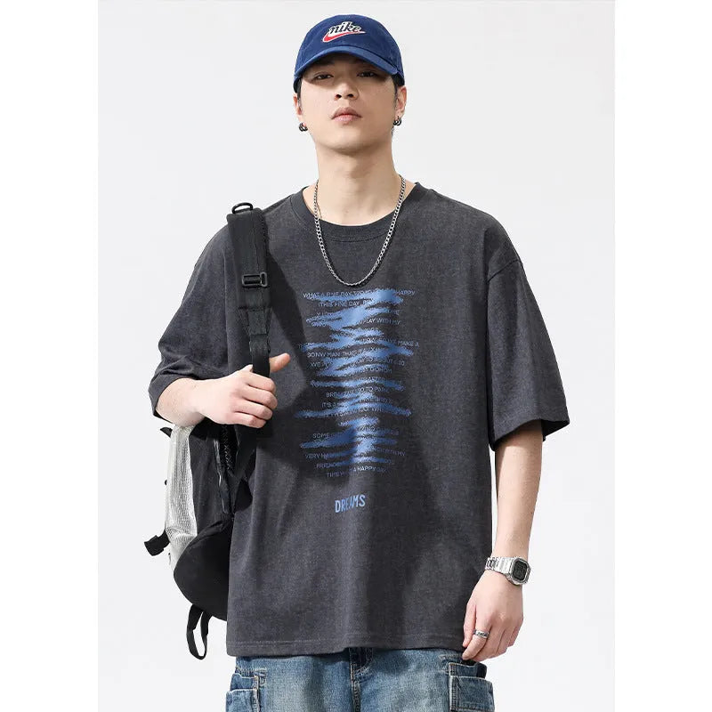 American T-shirt Printed Loose Casual - Bellarte Enchanté American T-shirt Printed Loose Casual