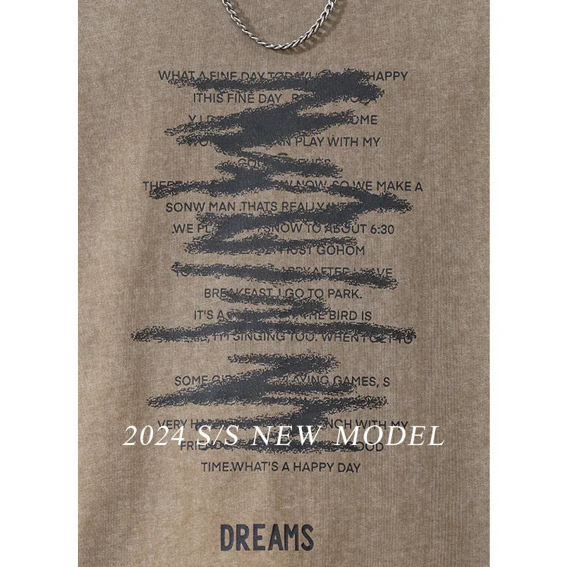 American T-shirt Printed Loose Casual - Bellarte Enchanté American T-shirt Printed Loose Casual