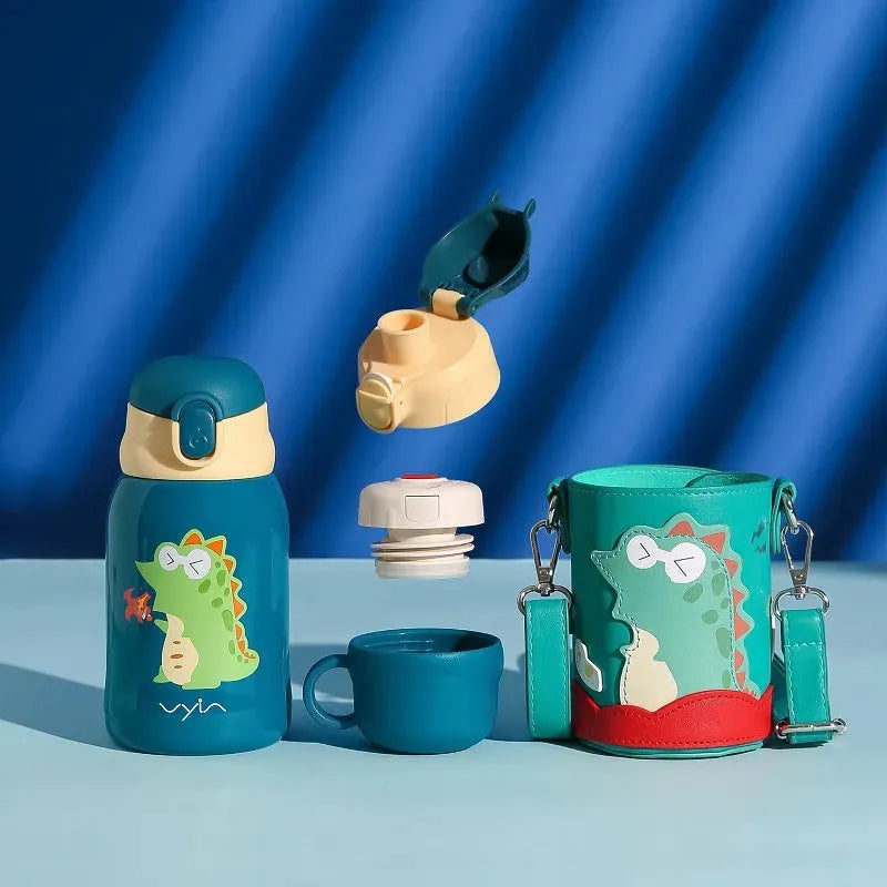 Animal Children's Cup With Straw Portable Water Bottle - Bellarte Enchanté Animal Children's Cup With Straw Portable Water Bottle