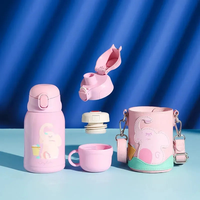 Animal Children's Cup With Straw Portable Water Bottle - Bellarte Enchanté Animal Children's Cup With Straw Portable Water Bottle