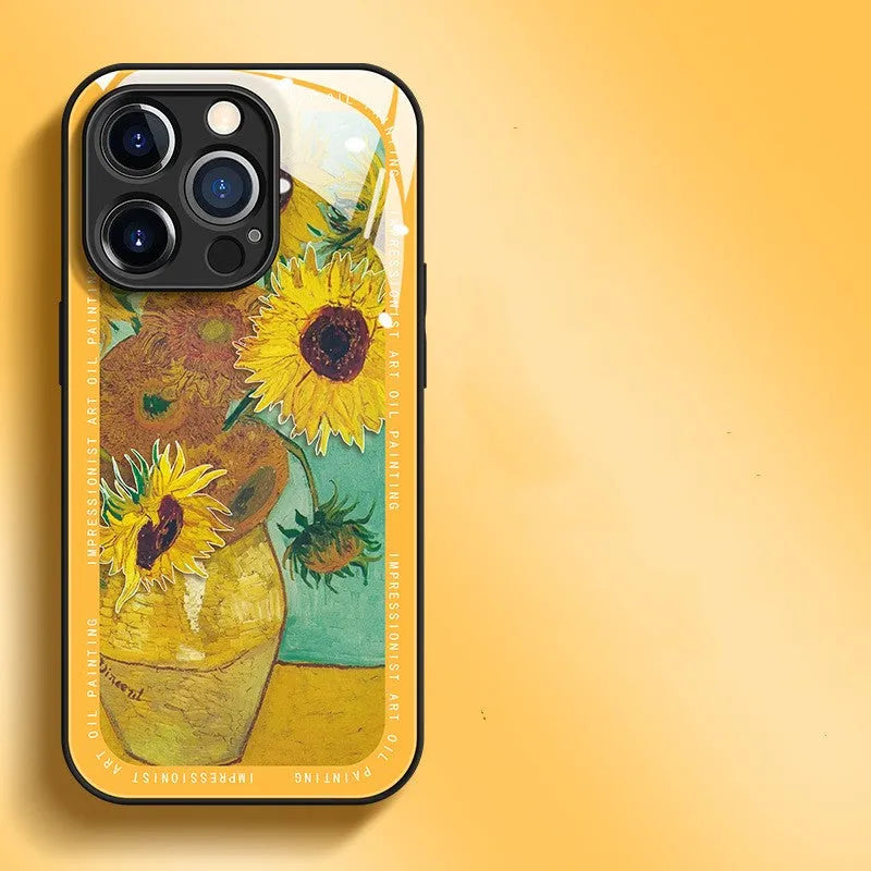 Anti-fall Phone Glass Case Flower - Bellarte Enchanté Anti-fall Phone Glass Case Flower