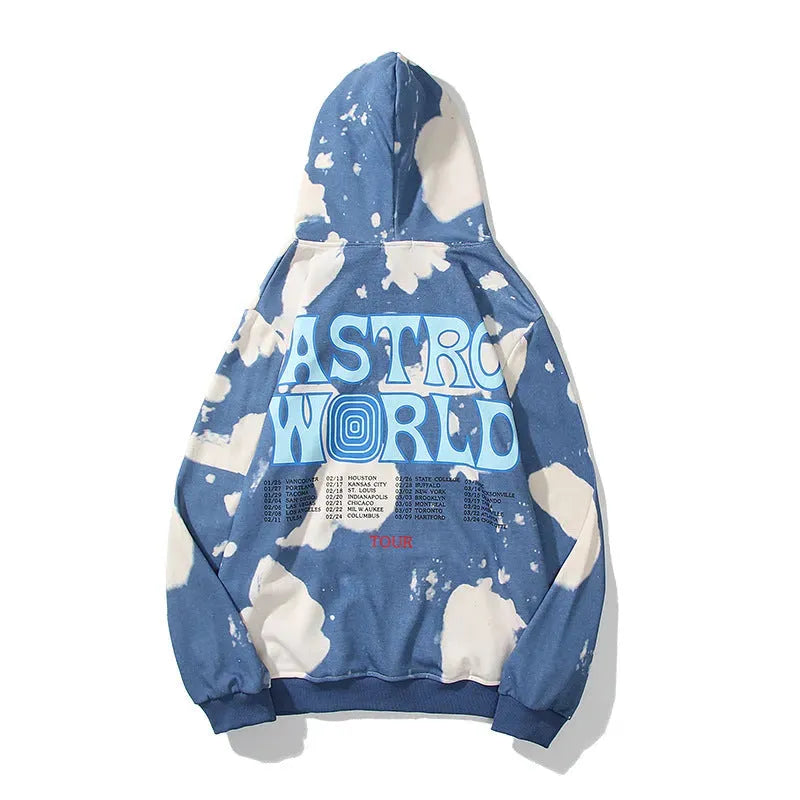 Astronaut Blau Batik Hoodie - Bellarte Enchanté Astronaut Blau Batik Hoodie