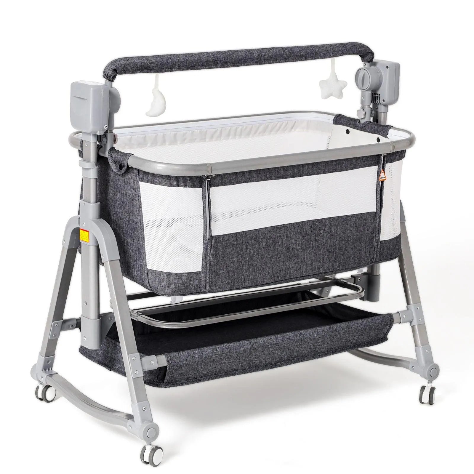 Automatic Baby Cradle with Storage Shelf - Bellarte Enchanté Automatic Baby Cradle with Storage Shelf
