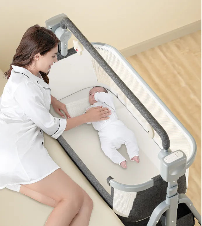Automatic Baby Cradle with Storage Shelf - Bellarte Enchanté Automatic Baby Cradle with Storage Shelf