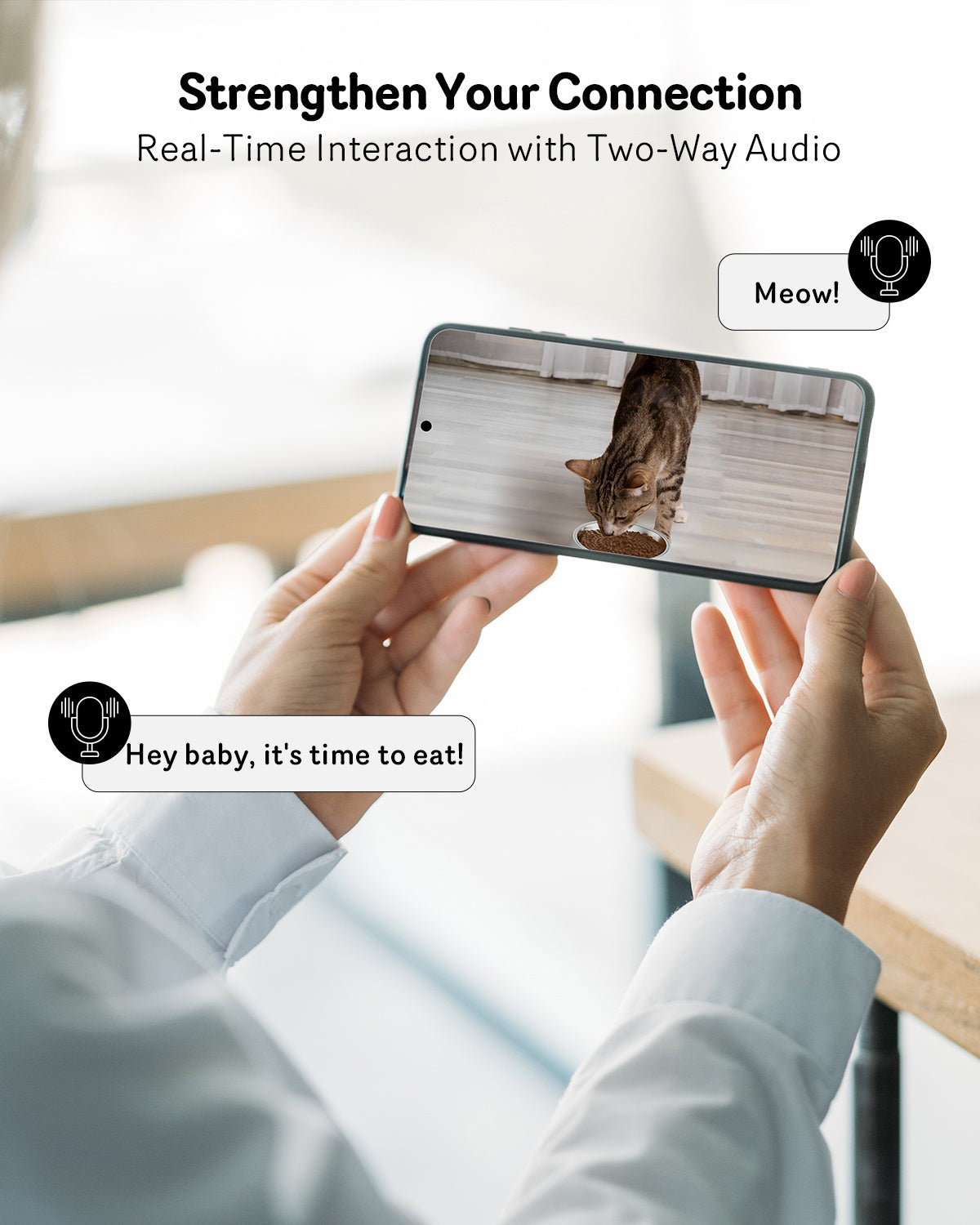 Automatic Cat Feeder With Camera, 1080P HD Video, Night Vision, 5G WiFi, 2-Way Audio, 10s Voice Recorder, Low Food & Blockage - Bellarte Enchanté Automatic Cat Feeder With Camera, 1080P HD Video, Night Vision, 5G WiFi, 2-Way Audio, 10s Voice Recorder, Low Food & Blockage