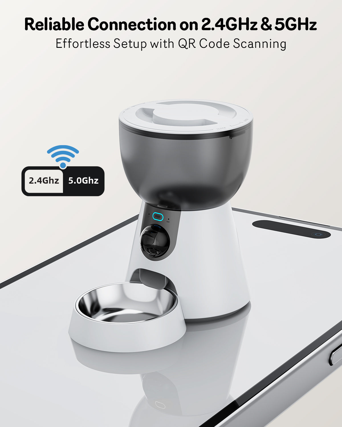 Automatic Cat Feeder With Camera, 1080P HD Video, Night Vision, 5G WiFi, 2-Way Audio, 10s Voice Recorder, Low Food & Blockage - Bellarte Enchanté Automatic Cat Feeder With Camera, 1080P HD Video, Night Vision, 5G WiFi, 2-Way Audio, 10s Voice Recorder, Low Food & Blockage