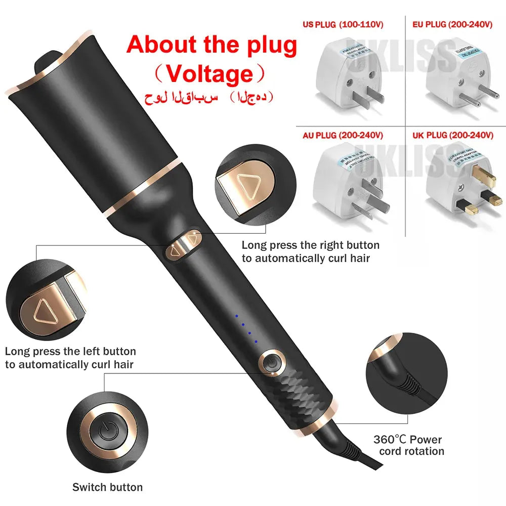 Automatic Curling Iron Air Curling Flat Iron Magic - Bellarte Enchanté Automatic Curling Iron Air Curling Flat Iron Magic