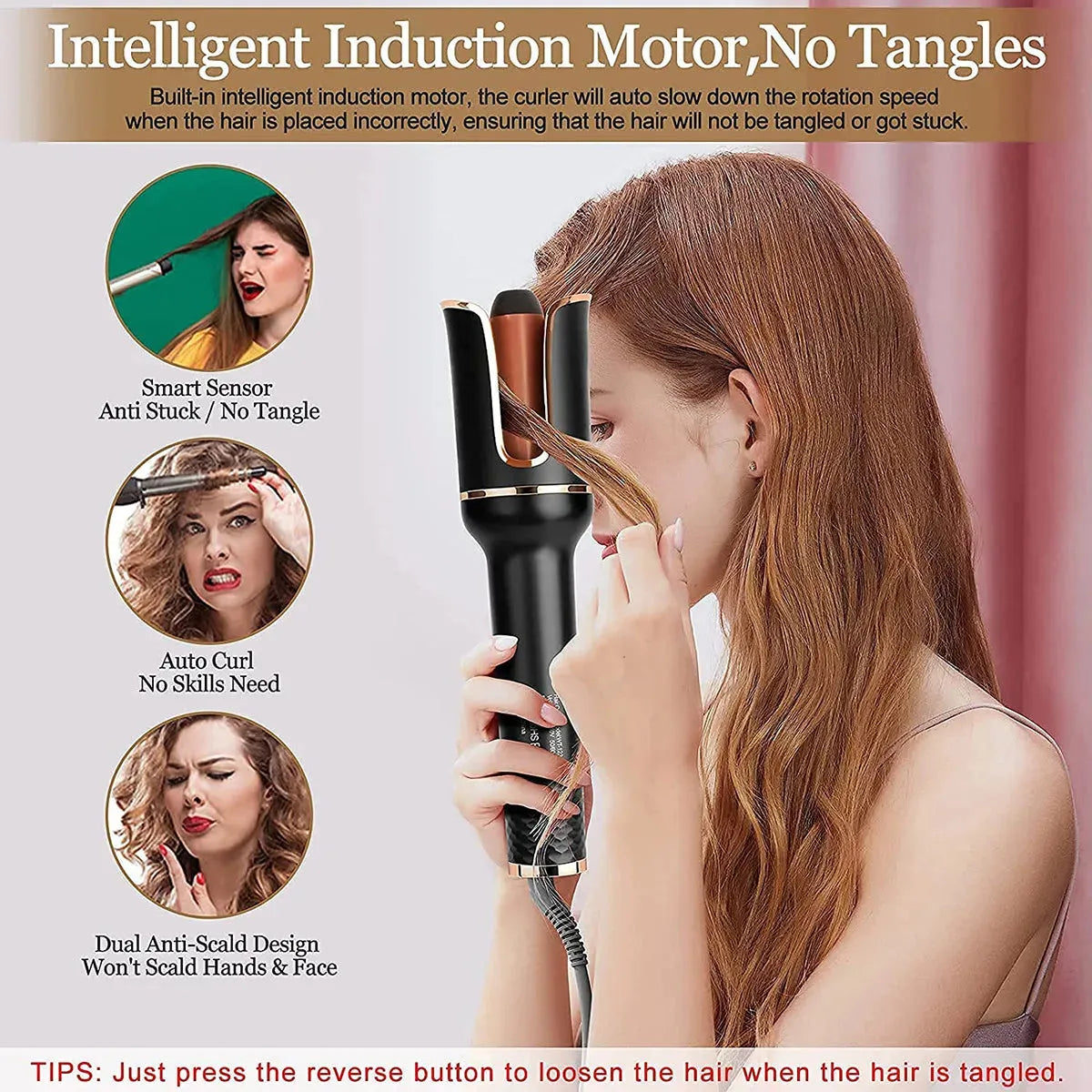 Automatic Curling Iron Air Curling Flat Iron Magic - Bellarte Enchanté Automatic Curling Iron Air Curling Flat Iron Magic