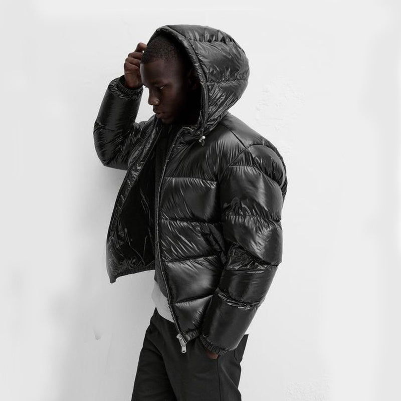 Autumn And Winter Down Black Warm Simple And Comfortable Hooded Short Coat - Bellarte Enchanté Autumn And Winter Down Black Warm Simple And Comfortable Hooded Short Coat
