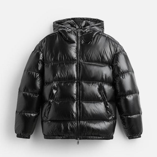 Autumn And Winter Down Black Warm Simple And Comfortable Hooded Short Coat - Bellarte Enchanté Autumn And Winter Down Black Warm Simple And Comfortable Hooded Short Coat