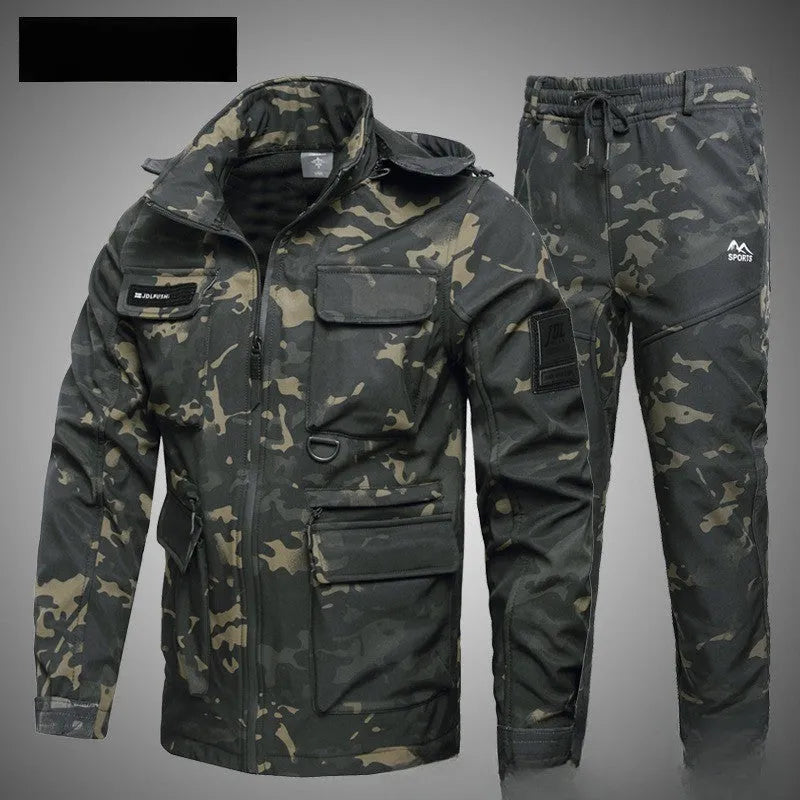 Autumn And Winter Fleece-lined Warm Waterproof Labor Protection Camouflage Clothing Wear-resistant Outdoor Mountaineering - Bellarte Enchanté Autumn And Winter Fleece-lined Warm Waterproof Labor Protection Camouflage Clothing Wear-resistant Outdoor Mountaineering