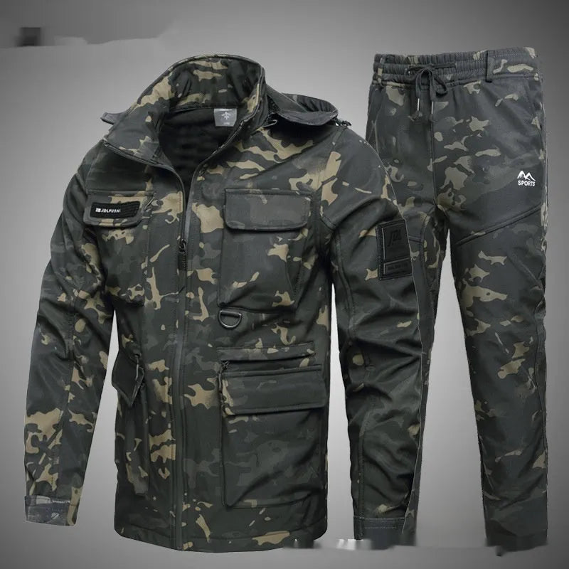 Autumn And Winter Fleece-lined Warm Waterproof Labor Protection Camouflage Clothing Wear-resistant Outdoor Mountaineering - Bellarte Enchanté Autumn And Winter Fleece-lined Warm Waterproof Labor Protection Camouflage Clothing Wear-resistant Outdoor Mountaineering