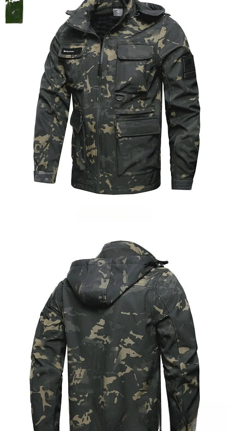 Autumn And Winter Fleece-lined Warm Waterproof Labor Protection Camouflage Clothing Wear-resistant Outdoor Mountaineering - Bellarte Enchanté Autumn And Winter Fleece-lined Warm Waterproof Labor Protection Camouflage Clothing Wear-resistant Outdoor Mountaineering