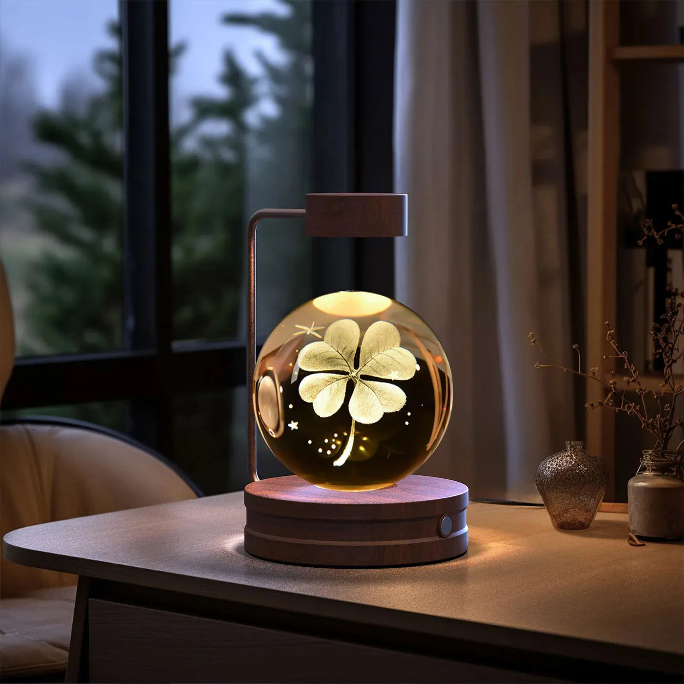 Crystal Ball Cosmic Dinosaur Indoor Night Light USB Power Warm Bedside Light Birthday Gift Night Lamp - Bella Enchanté