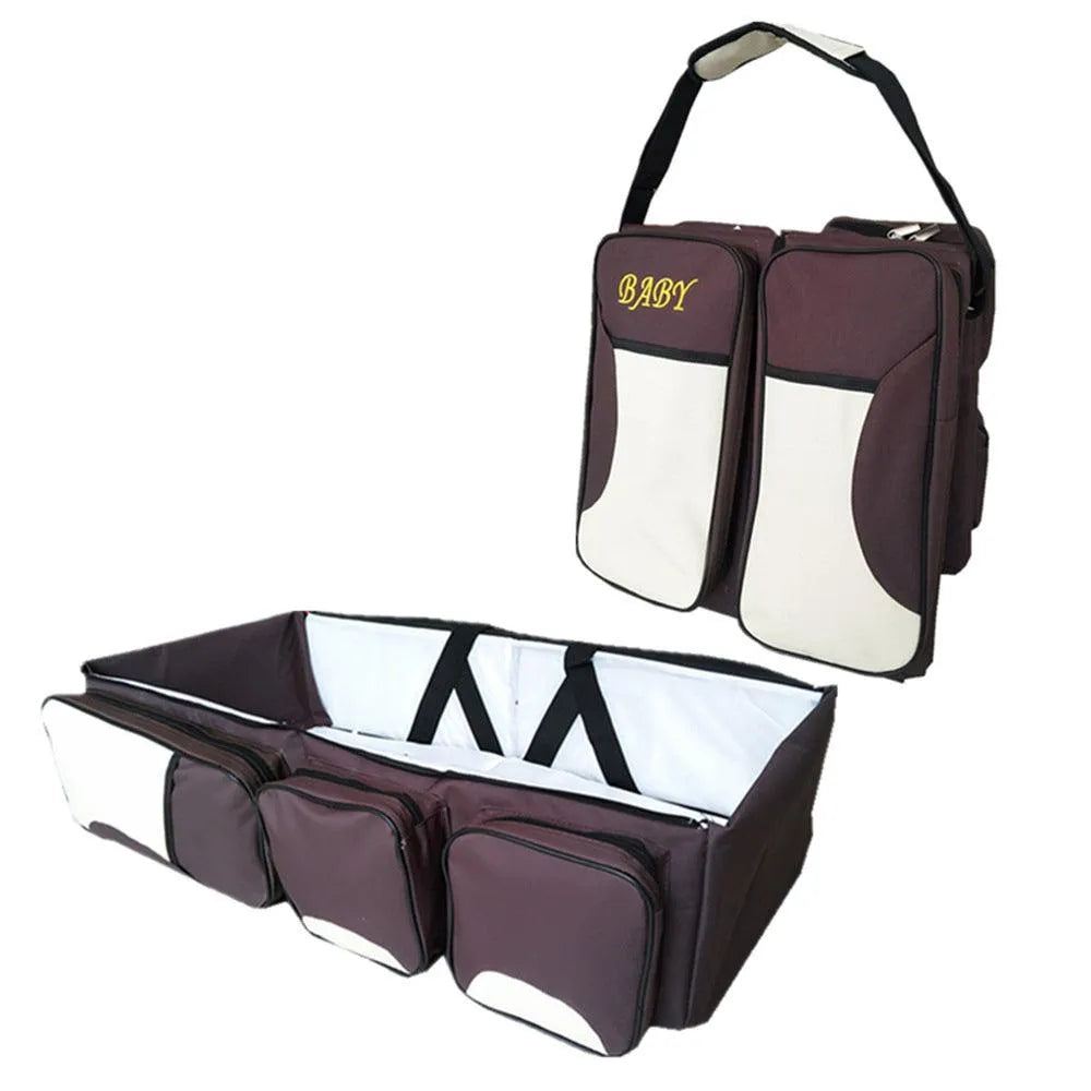 Baby Folding Bed Mommy Bag Portable One Shoulder Mommy - Bellarte Enchanté Baby Folding Bed Mommy Bag Portable One Shoulder Mommy