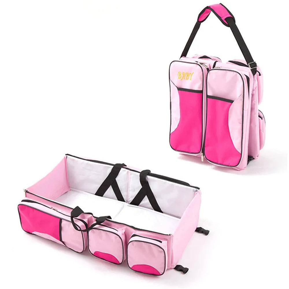 Baby Folding Bed Mommy Bag Portable One Shoulder Mommy - Bellarte Enchanté Baby Folding Bed Mommy Bag Portable One Shoulder Mommy