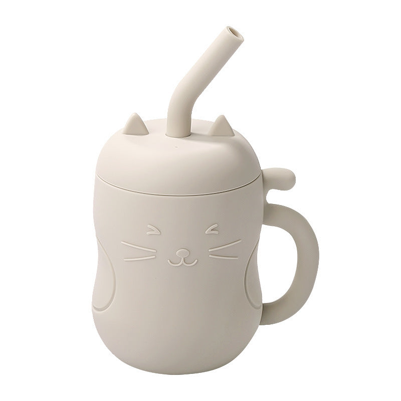 Baby No-spill Cup Silicone Cup With Straw Baby Home Eating Drinking Cup Maternal And Child Supplies - Bellarte Enchanté Baby No-spill Cup Silicone Cup With Straw Baby Home Eating Drinking Cup Maternal And Child Supplies