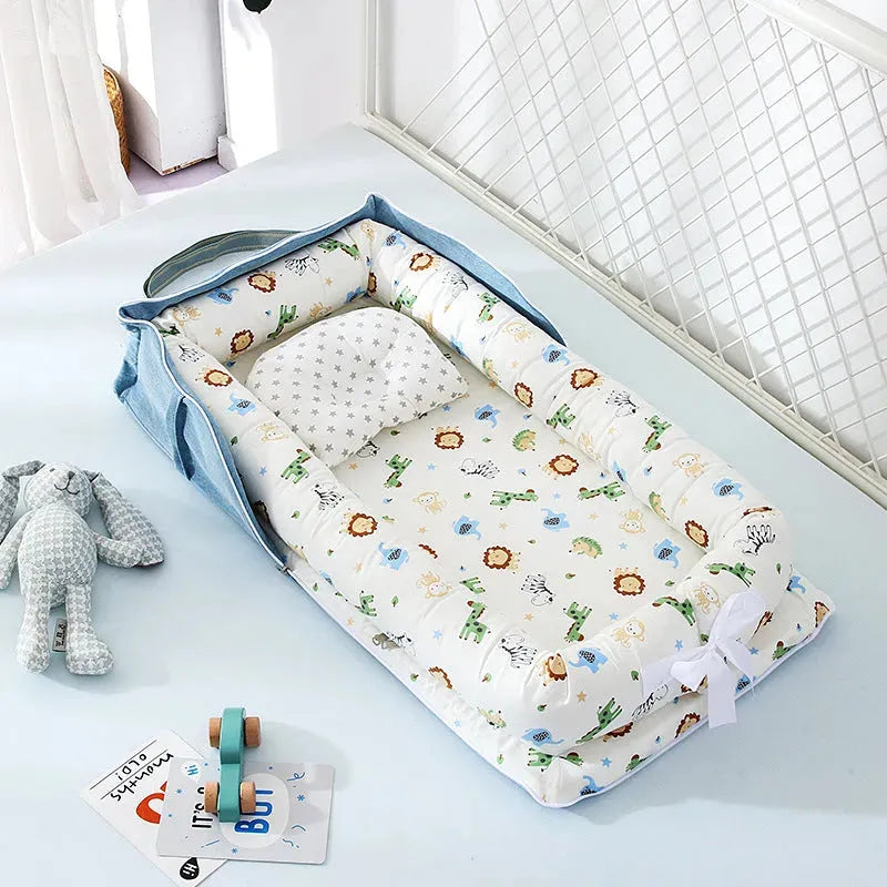 Baby Removable And Washable Bed Crib Portable Crib Travel Bed For Children Infant Kids Cotton Cradle - Bellarte Enchanté Baby Removable And Washable Bed Crib Portable Crib Travel Bed For Children Infant Kids Cotton Cradle