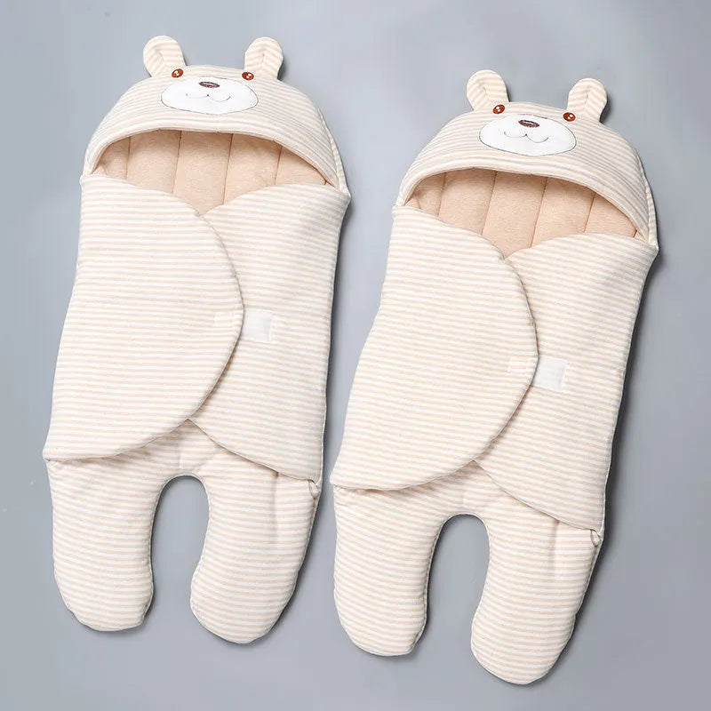 Baby Sleeping Bag Newborn Autumn Winter Thick Swaddle Blanket Anti-startle Color Cotton Anti-kick Newborns Sleeping Quilt - Bellarte Enchanté Baby Sleeping Bag Newborn Autumn Winter Thick Swaddle Blanket Anti-startle Color Cotton Anti-kick Newborns Sleeping Quilt