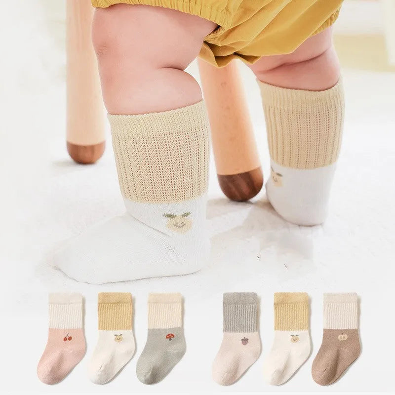 Baby Socks Boneless Loose Mouth Middle Tube Baby Class A Combed Cotton - Bellarte Enchanté Baby Socks Boneless Loose Mouth Middle Tube Baby Class A Combed Cotton