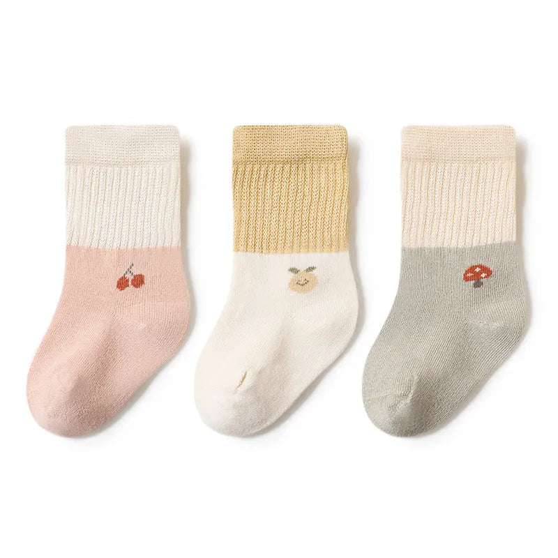 Baby Socks Boneless Loose Mouth Middle Tube Baby Class A Combed Cotton - Bellarte Enchanté Baby Socks Boneless Loose Mouth Middle Tube Baby Class A Combed Cotton