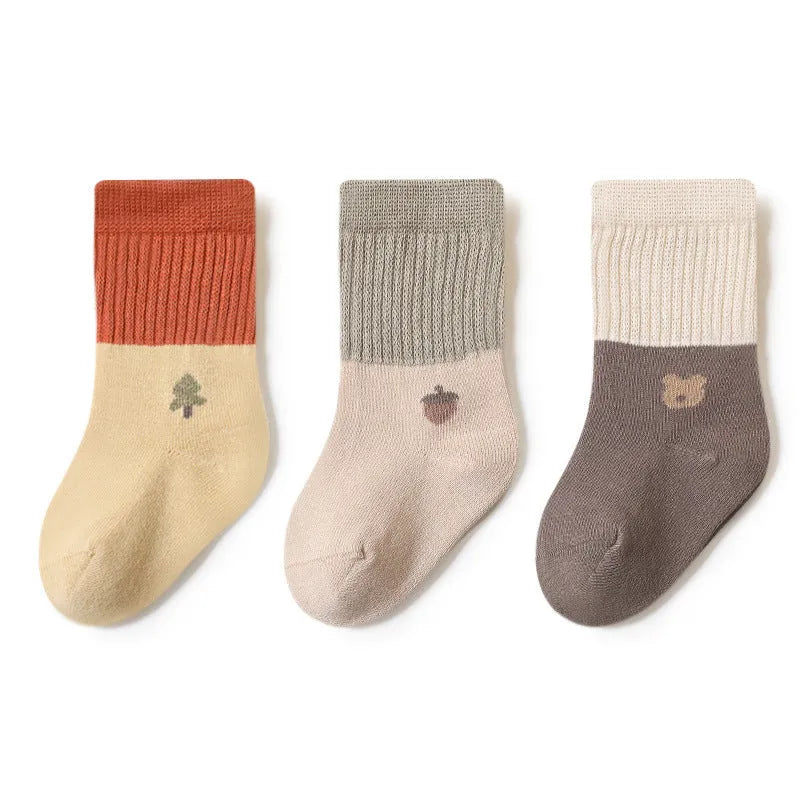 Baby Socks Boneless Loose Mouth Middle Tube Baby Class A Combed Cotton - Bellarte Enchanté Baby Socks Boneless Loose Mouth Middle Tube Baby Class A Combed Cotton