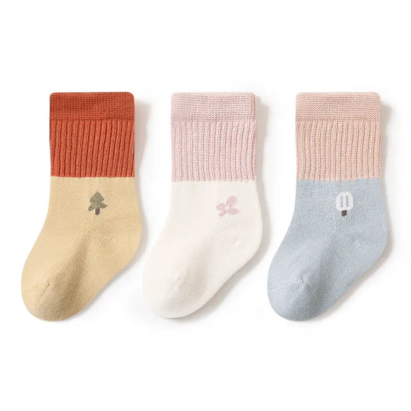 Baby Socks Boneless Loose Mouth Middle Tube Baby Class A Combed Cotton - Bellarte Enchanté Baby Socks Boneless Loose Mouth Middle Tube Baby Class A Combed Cotton