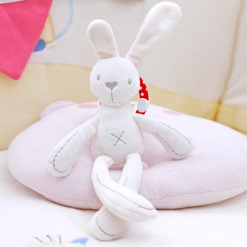 Baby Stroller Toy Bunny Bear Soft Plush Doll Rattle - Bellarte Enchanté Baby Stroller Toy Bunny Bear Soft Plush Doll Rattle