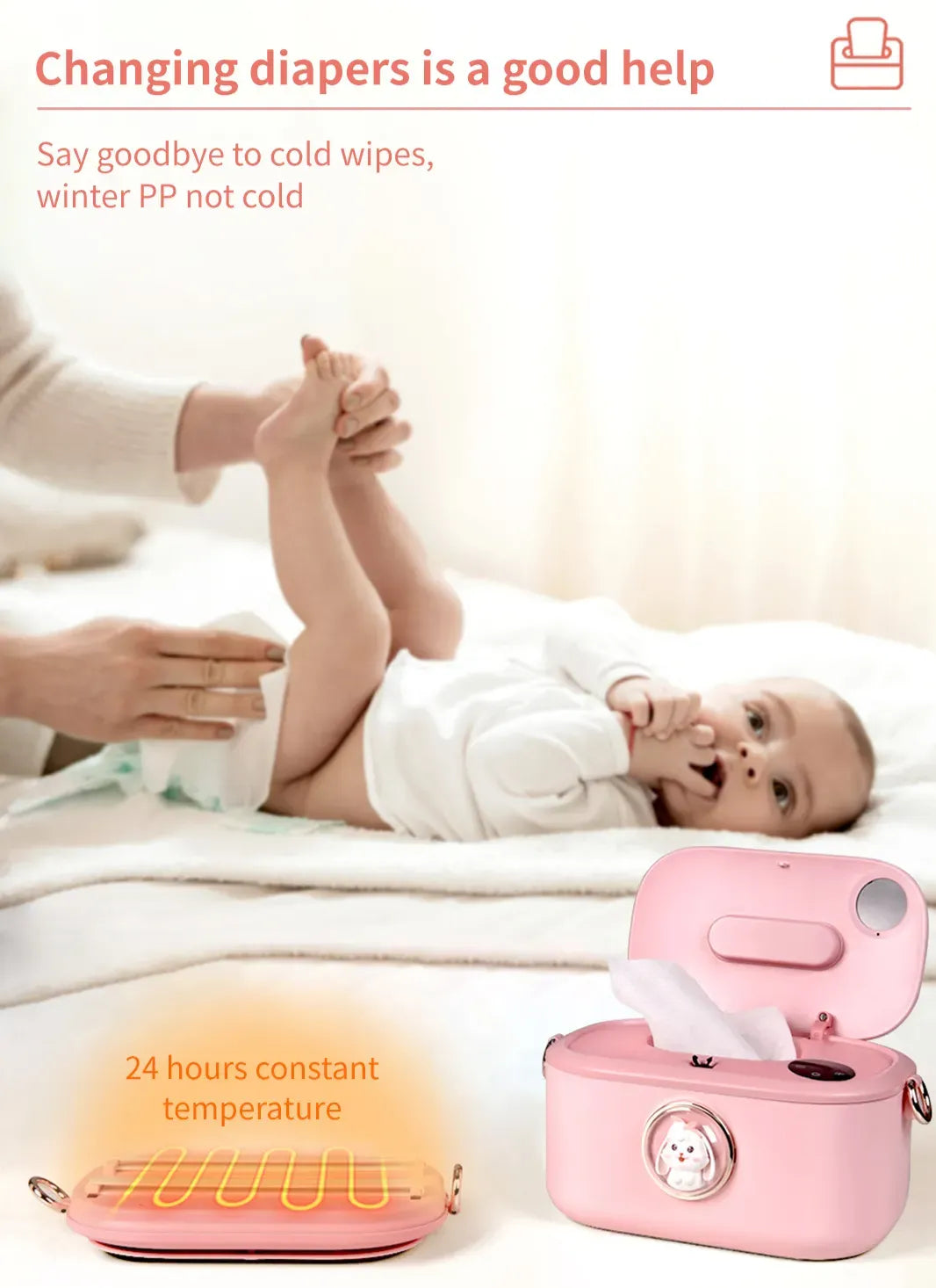 Baby Wet Tissue Heating Box - Bellarte Enchanté Baby Wet Tissue Heating Box