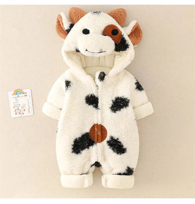 Baby Winter Fleece-lined Thickened Jumpsuit - Bellarte Enchanté Baby Winter Fleece-lined Thickened Jumpsuit