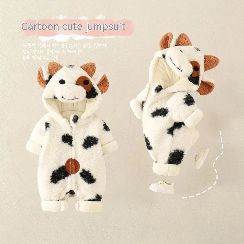 Baby Winter Fleece-lined Thickened Jumpsuit - Bellarte Enchanté Baby Winter Fleece-lined Thickened Jumpsuit