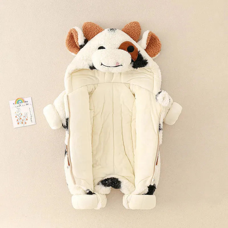 Baby Winter Fleece-lined Thickened Jumpsuit - Bellarte Enchanté Baby Winter Fleece-lined Thickened Jumpsuit