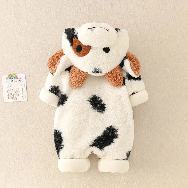 Baby Winter Fleece-lined Thickened Jumpsuit - Bellarte Enchanté Baby Winter Fleece-lined Thickened Jumpsuit