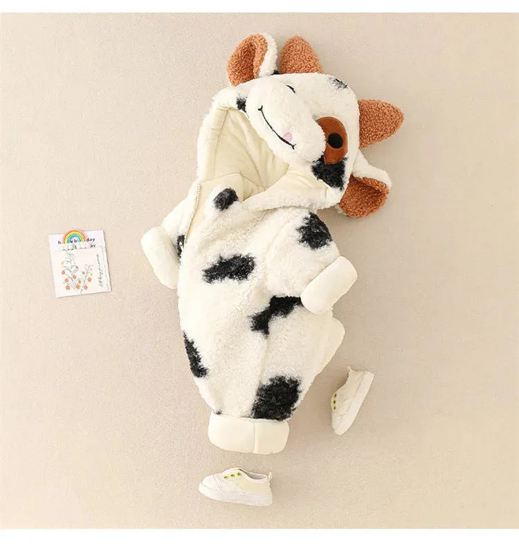 Baby Winter Fleece-lined Thickened Jumpsuit - Bellarte Enchanté Baby Winter Fleece-lined Thickened Jumpsuit