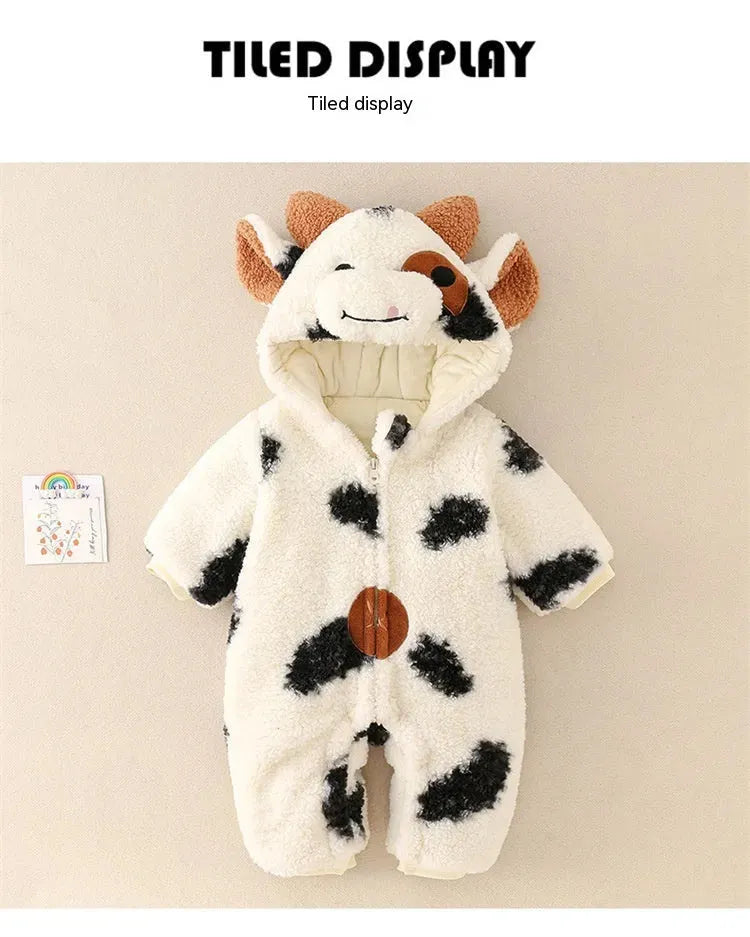 Baby Winter Fleece-lined Thickened Jumpsuit - Bellarte Enchanté Baby Winter Fleece-lined Thickened Jumpsuit