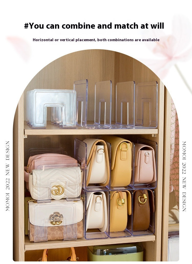 Bag Storage Box Partition Plate Place Bag Storage Rack Handbag Storage Wardrobe Finishing Partition - Bellarte Enchanté Bag Storage Box Partition Plate Place Bag Storage Rack Handbag Storage Wardrobe Finishing Partition
