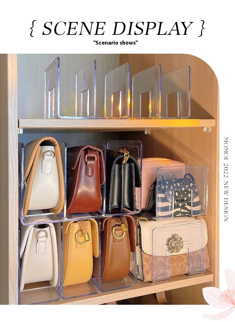 Bag Storage Box Partition Plate Place Bag Storage Rack Handbag Storage Wardrobe Finishing Partition - Bellarte Enchanté Bag Storage Box Partition Plate Place Bag Storage Rack Handbag Storage Wardrobe Finishing Partition