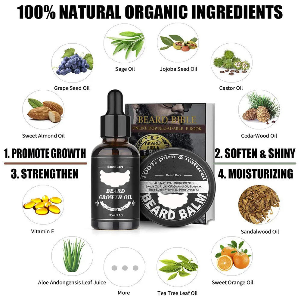 Balsam Two-sided Hairbrush Roller Beard Kit - Bellarte Enchanté Balsam Two-sided Hairbrush Roller Beard Kit