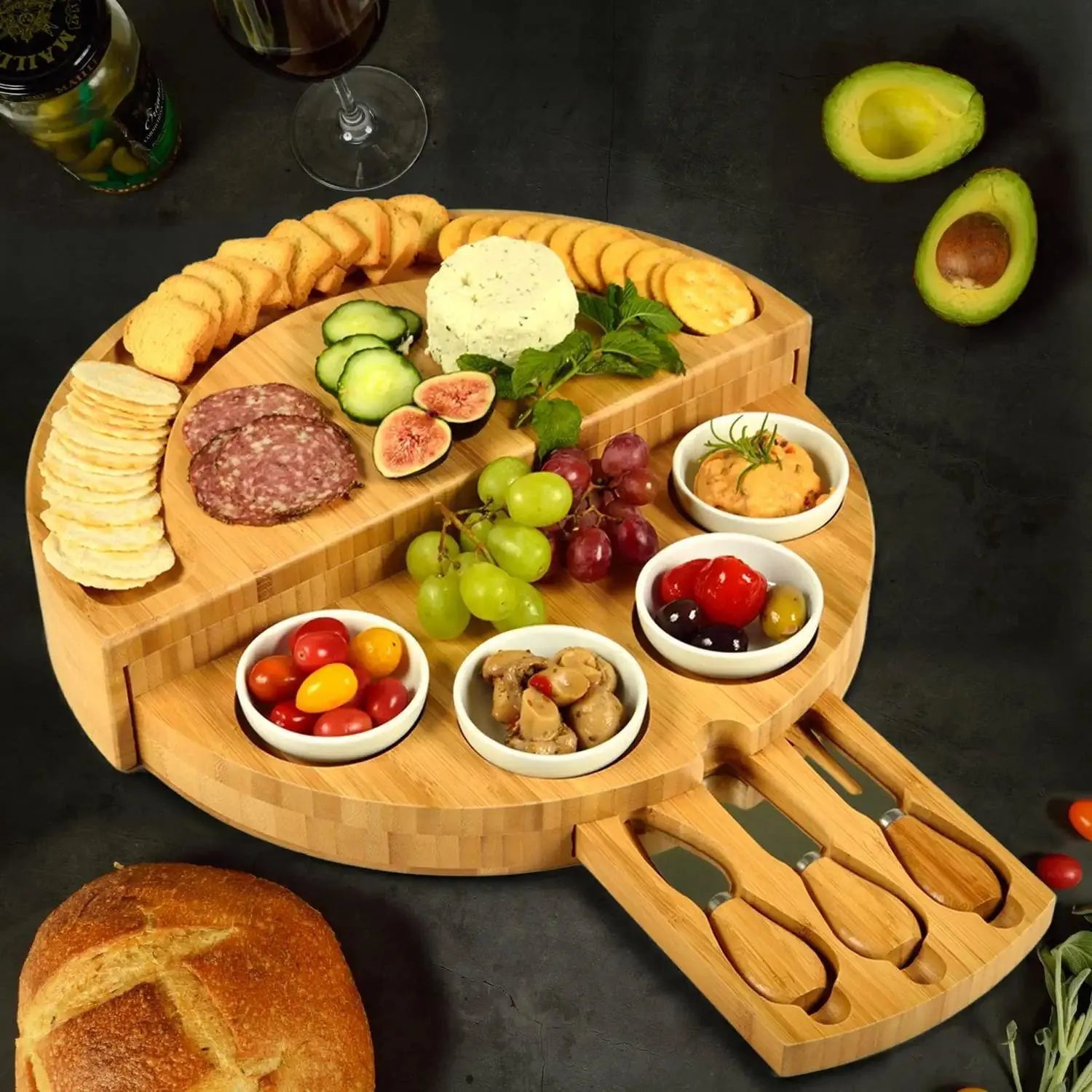 Bamboo Foldable Cheese Board - Bellarte Enchanté Bamboo Foldable Cheese Board