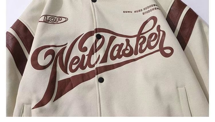 Baseball Uniform Jacket Loose Letters Men And Women Couple Jackets - Bellarte Enchanté Baseball Uniform Jacket Loose Letters Men And Women Couple Jackets