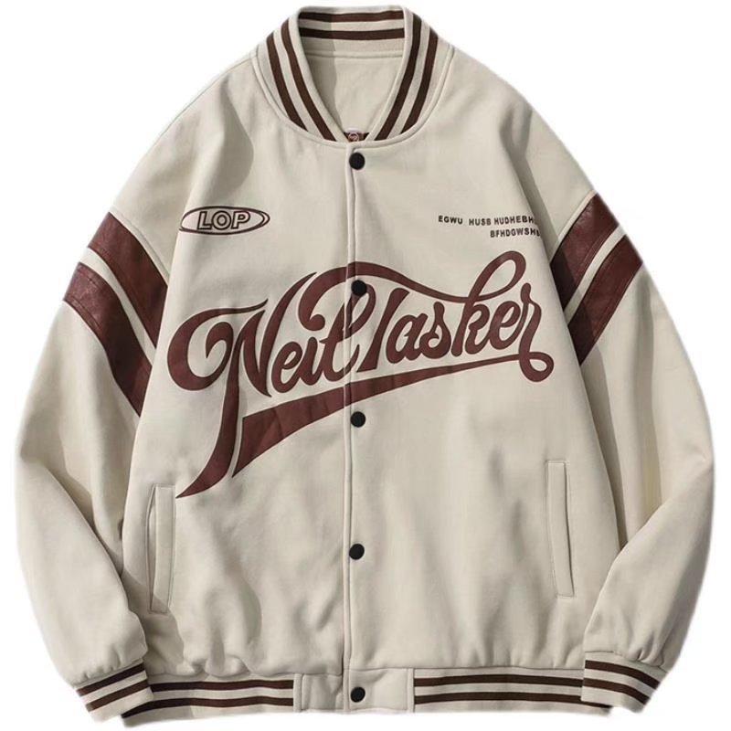 Baseball Uniform Jacket Loose Letters Men And Women Couple Jackets - Bellarte Enchanté Baseball Uniform Jacket Loose Letters Men And Women Couple Jackets