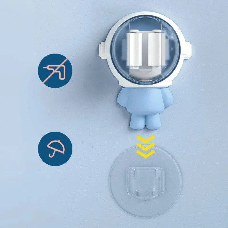 Bathroom Mop Rack Shelf Cartoon Non Marking Sticker - Bellarte Enchanté Bathroom Mop Rack Shelf Cartoon Non Marking Sticker