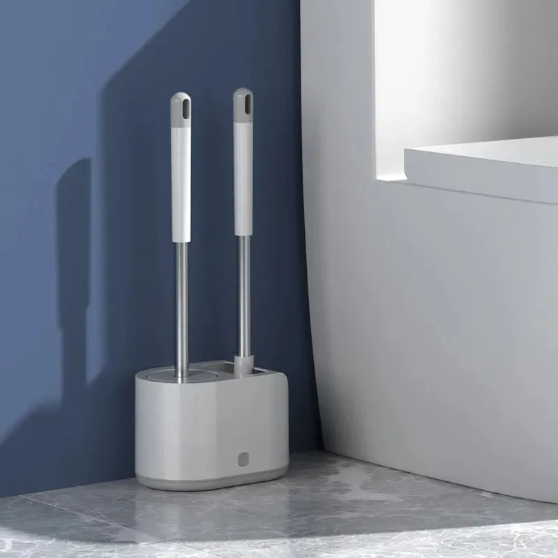 Bathroom Silicone Toilet Brush Long Handle Cleaning Tool Househood Bathroom Accessories - Bellarte Enchanté Bathroom Silicone Toilet Brush Long Handle Cleaning Tool Househood Bathroom Accessories